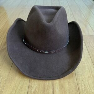 Cody James Wool Rugged Western Cowboy Rodeo Boot Barn Studded Hat XL Brown